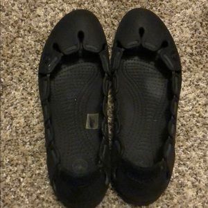 Crocs black ballet flats size 7 EUC